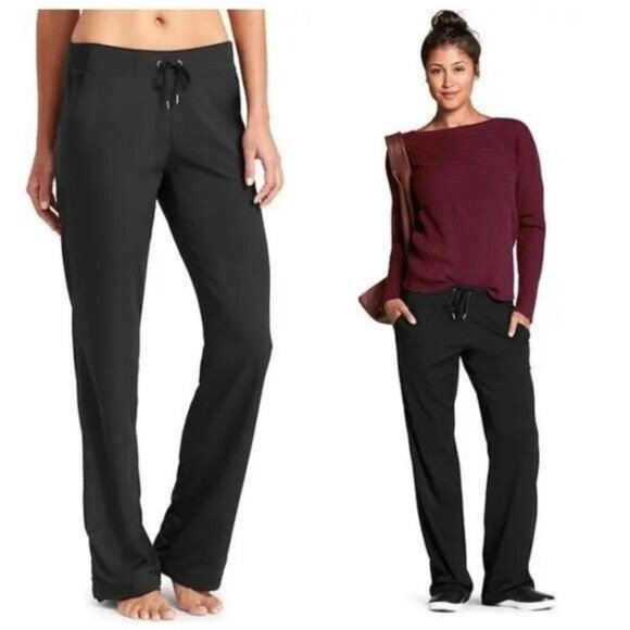 Athleta Midtown Trouser Pants Black Athletic Casual Comfy Pants Stretch 6 Women - Picture 13 of 14